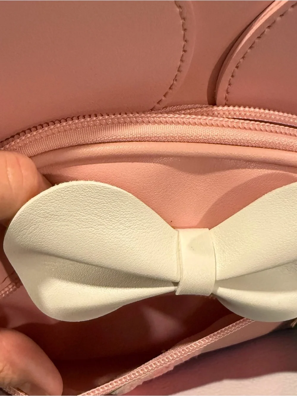 Kids Pink KKXIU Bow Accent Crossbody Or Backpack Bag with 'T' Patch